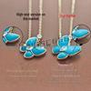 18K Rose Gold Plated Sterling Silver Butterfly & Clover Necklace with White Mother-of-Pearl