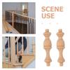12Pcs Solid Wood Roman Pillar Spindles Classic Decorative Home Accessories Mini Cabinet Posts Indoor Outdoor Use