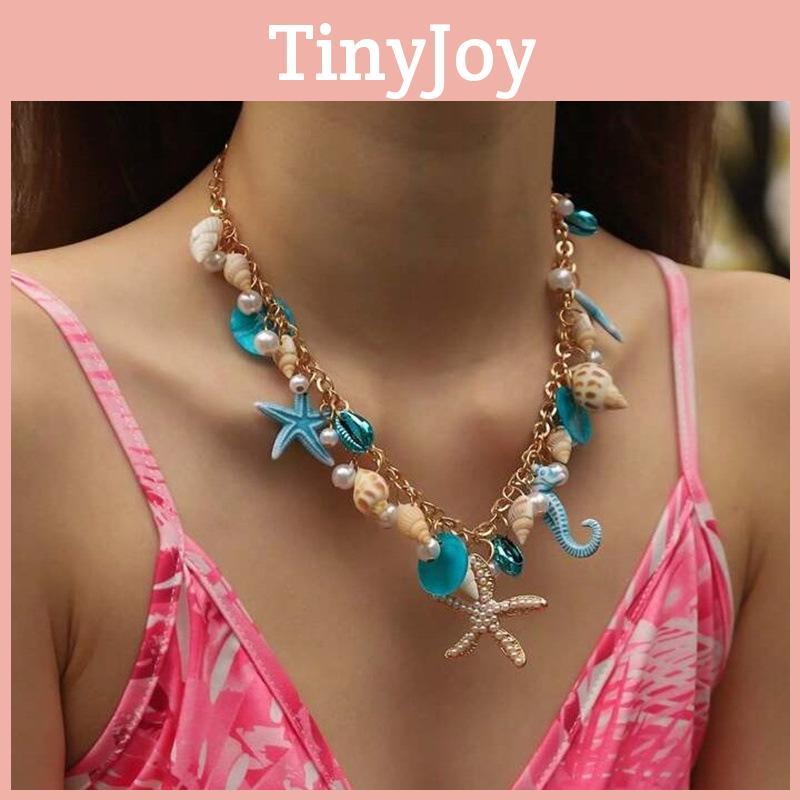 Beach Shell Necklace With Heart Shape Pendant And Zinc Alloy Chain For Women