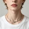 Unisex Hip Hop Titanium Snake Bone Chain Necklace - Durable, Colorfast Clavicle Chain