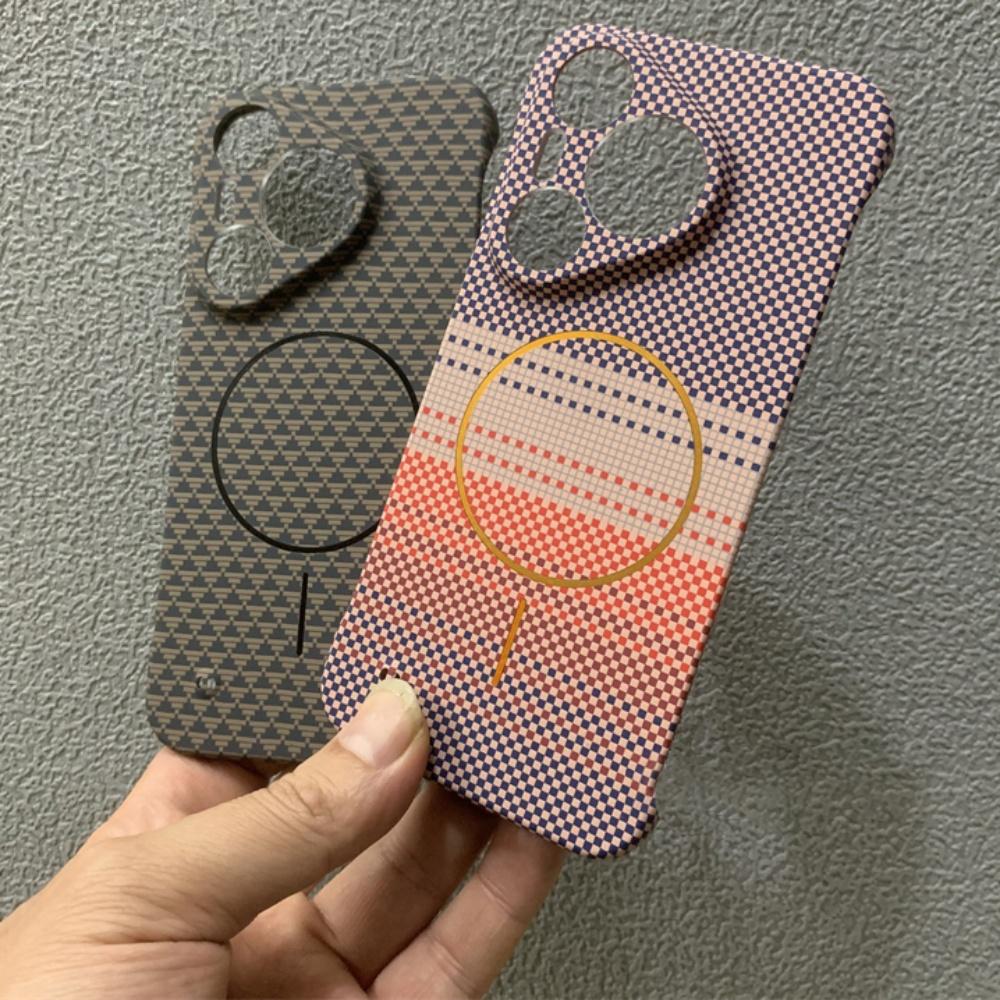 Ultra-Thin Shockproof Carbon Fibre Frameless Case For Huawei P70 Pura70 Pro Plus Mate 70 60 50 Magnetic Wireless Charging Cover