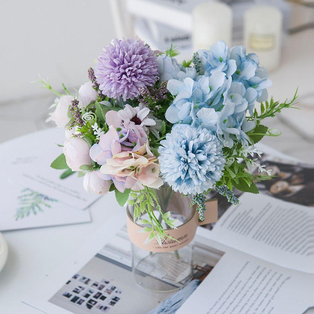 

Autumn Retro 1 Bouquet Dahlia Fake Flowers Artificial Roses Festival Supplies Rose Bouquet