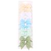 10PCS/Set 2.4Inches Solid Hair Bows With Hair Clips For Girls Headwear New Handmade Bowknot Barrettes Cute Kids Hair Accessories