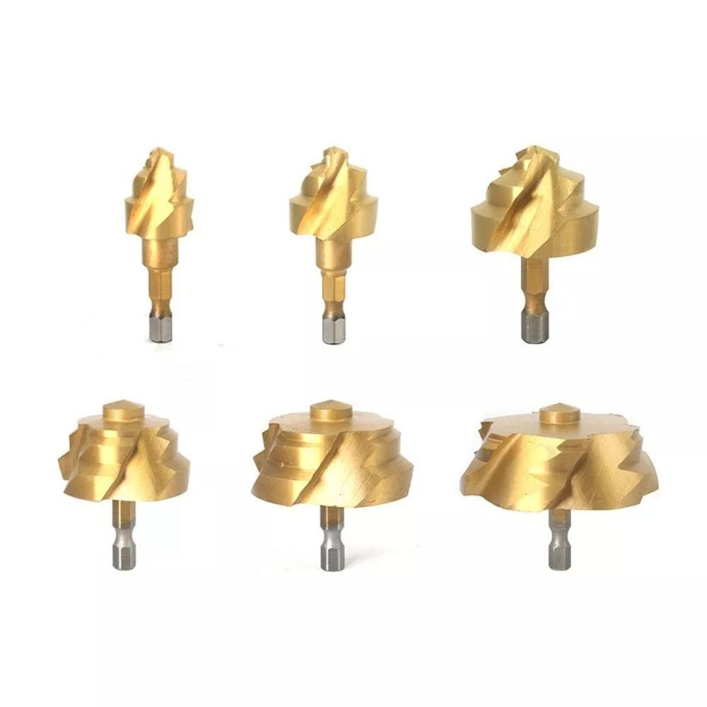 Hexagon Shank PPR Lifting Drill Bit 20/25/32/40/50/63mm Titanium Plated Step Drill Spiral High Carbon Steel Water Pipe Expander