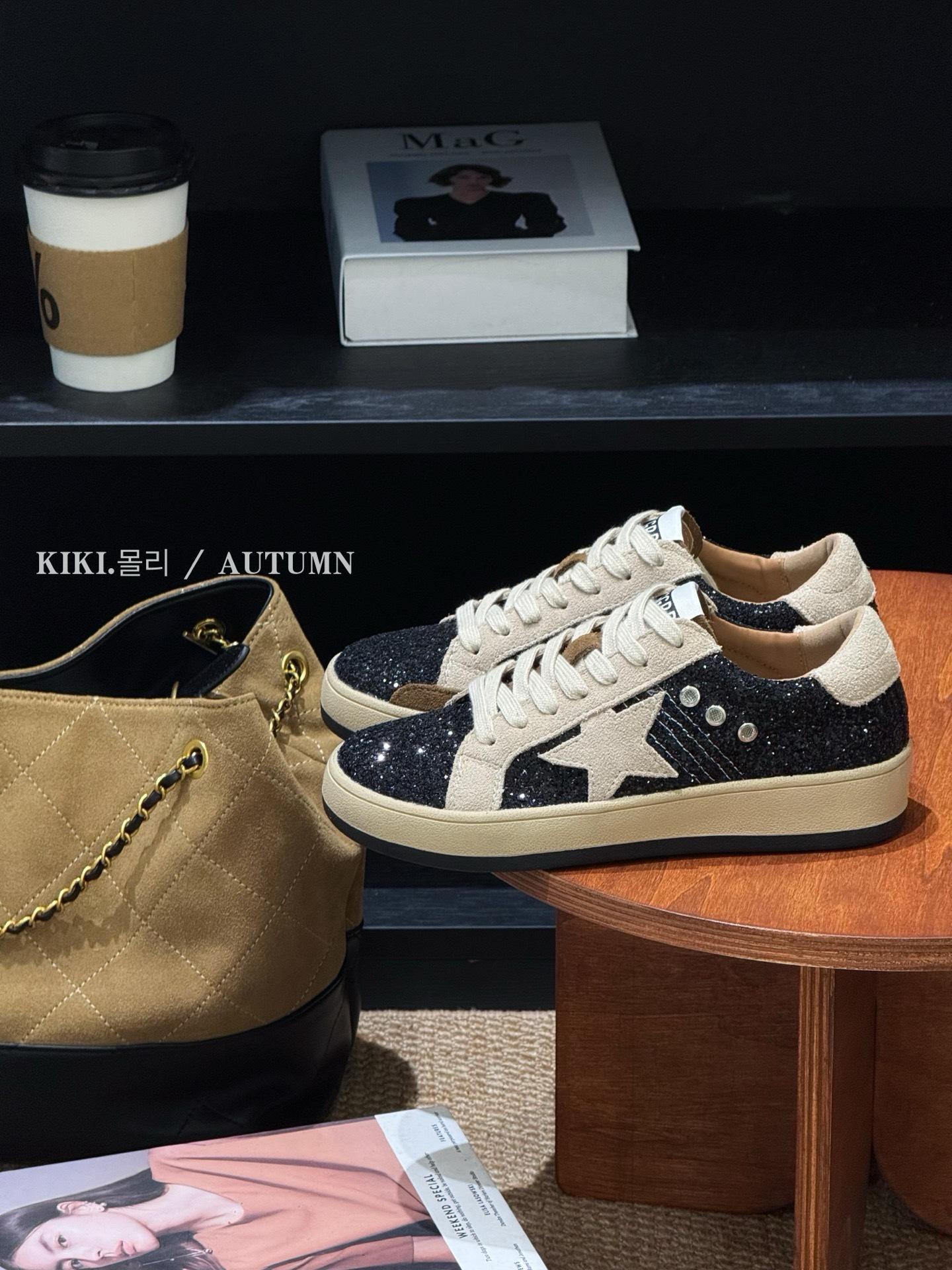 

Яркие сверкающие туфли-звезды 2025 ранняя осень новый ретро-дизайн старые полированные туфли на толстой подошве женские ins тренд 35