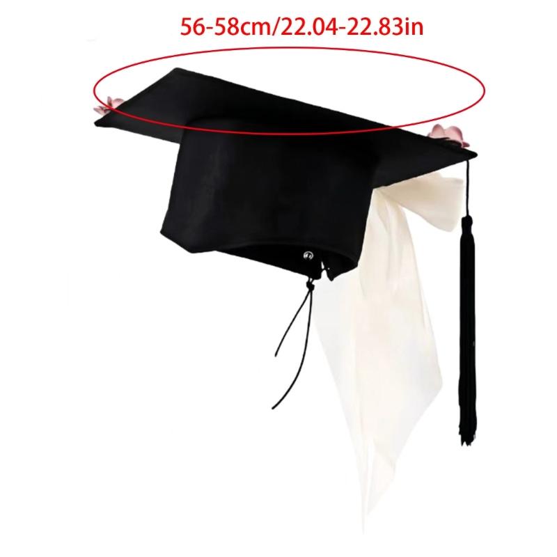 Unisex Graduation Caps Elegant Flower for High School and University Ceremonies, Adjustable Academic Hat
