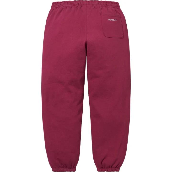 Supreme S Logo Sweatpant Raspberry