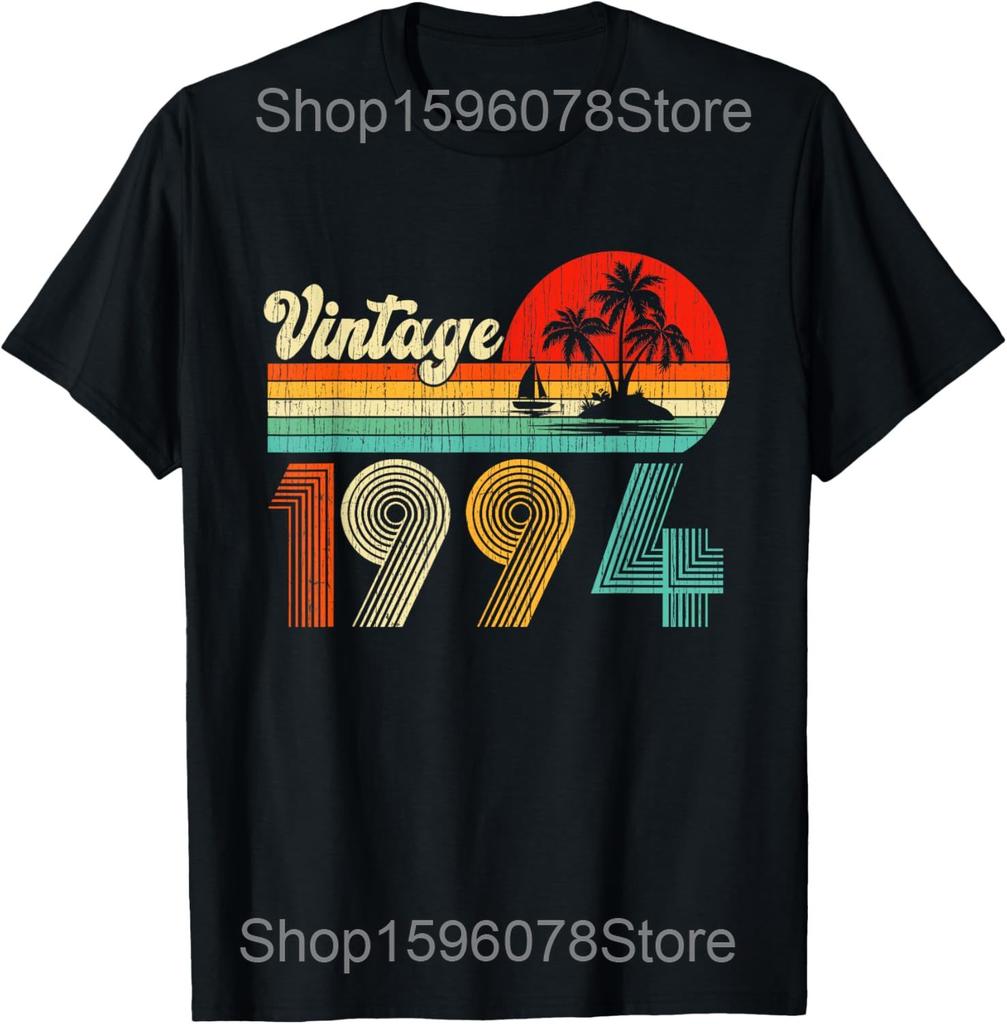 Vintage 1994 Funny 30th Birthday Gifts 30 Years Old Retro T Shirts Humor Streetwear Tee Shirt Short Sleeve Unisex Loose Clothing