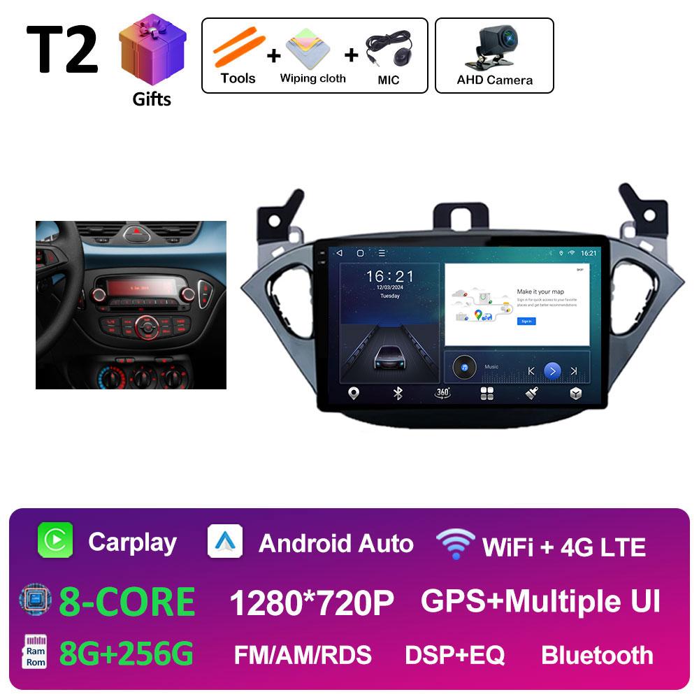 9 Inch Car Video For Opel Corsa E 2015 2016 2017 2018 2019 Radio Player Navigation GPS Wireless Carplay Cooling Fan Auto Tools
