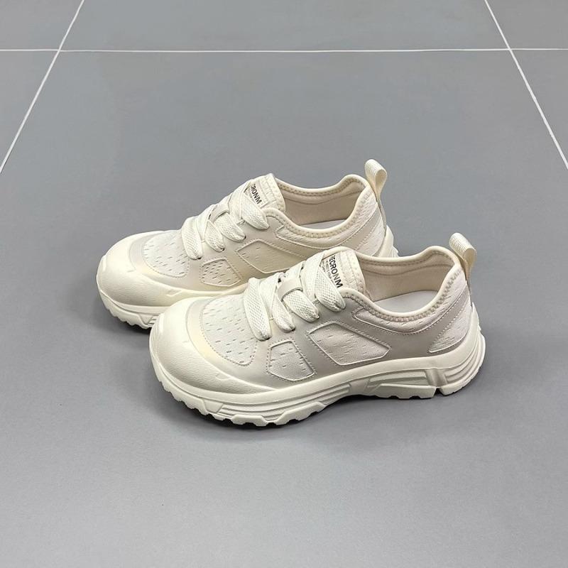 Mesh Casual Shoes Women's Summer New Round Head Thick Sole Light and Breathable Fashion Versatile Sports Shoes