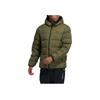 Adidas Logo Print Zip-Up Hooded Down Jacket Unisex Outerwear Green HZ2593