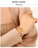 Geometric Zircon Pig Nose Spliced Bracelet & Necklace Set - European/American Nude Chain, Non-Fading P196-E009
