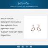 Tancise Trendy Silver Earring with Heart Shape Zircon Gemstone Drop Earring Jewelry for Women Wedding Party Gift