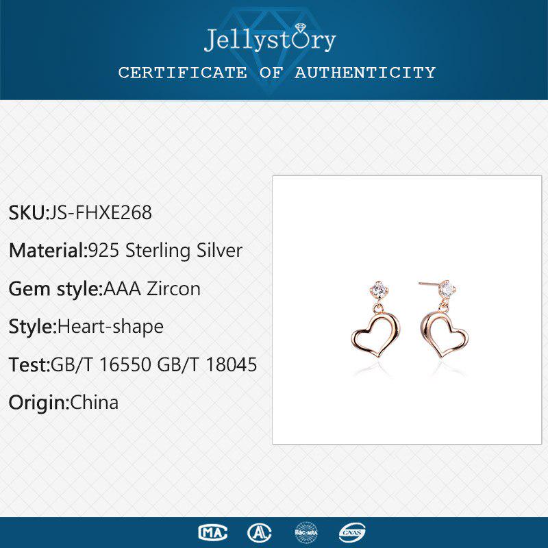 Cercei din argint la modă Tancise cu piatră prețioasă din zircon în formă de inimă, bijuterii pentru cercei pentru femei, cadou pentru petrecerea de nuntă