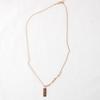 Atria Chain Mix Unbalanced Surgical Steel Pink Gold Necklace EWSSNSC0009