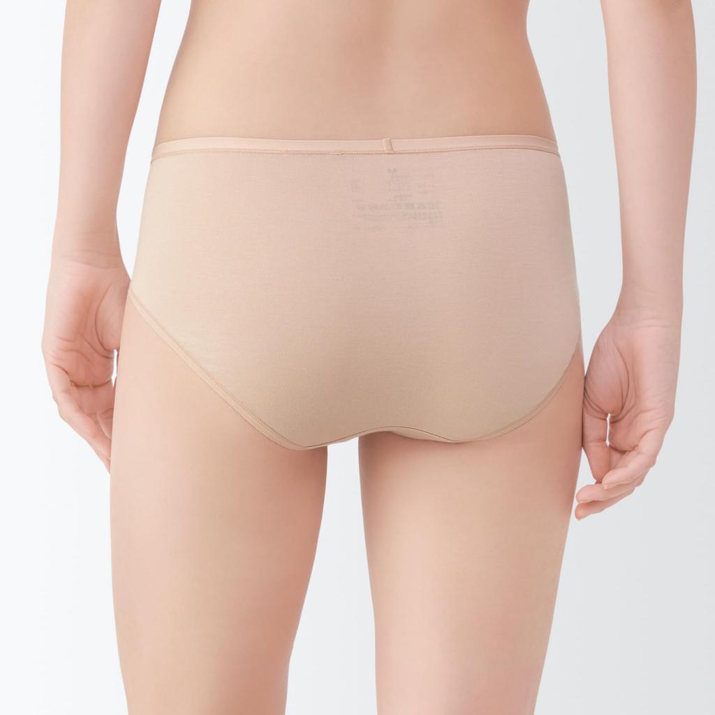 MUJI Smooth Midi Shorts FCE26A5A Size M Women's Apricot,