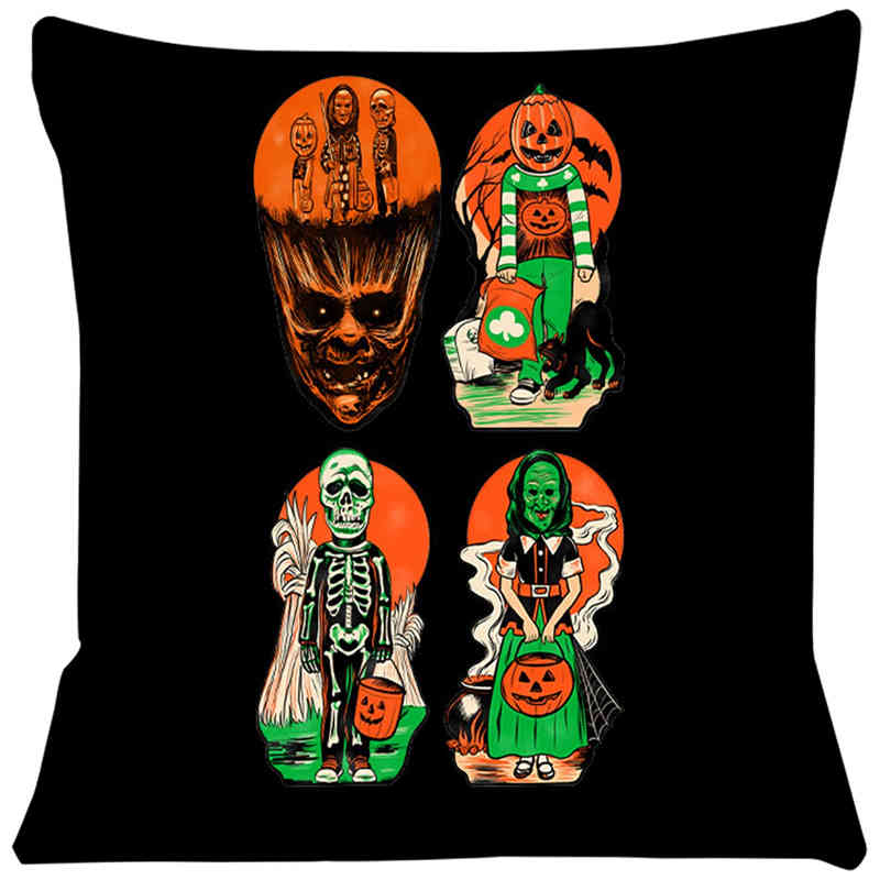 Halloween III Cushion Cover Comfortable Short Plush Pillow Cases Chair Car Sofa Pillow Cover Home Decorative SJ324