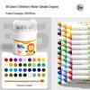 Silky Washable Children’s Oil Pastels - Non-Fading, Non-Bleeding, Twistable Crayons with Paintbrushes