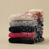 5 Pairs of Women's Winter Thickened Warm Christmas Deer Mid Calf  with Ethnic Style Rabbit Wool Socks