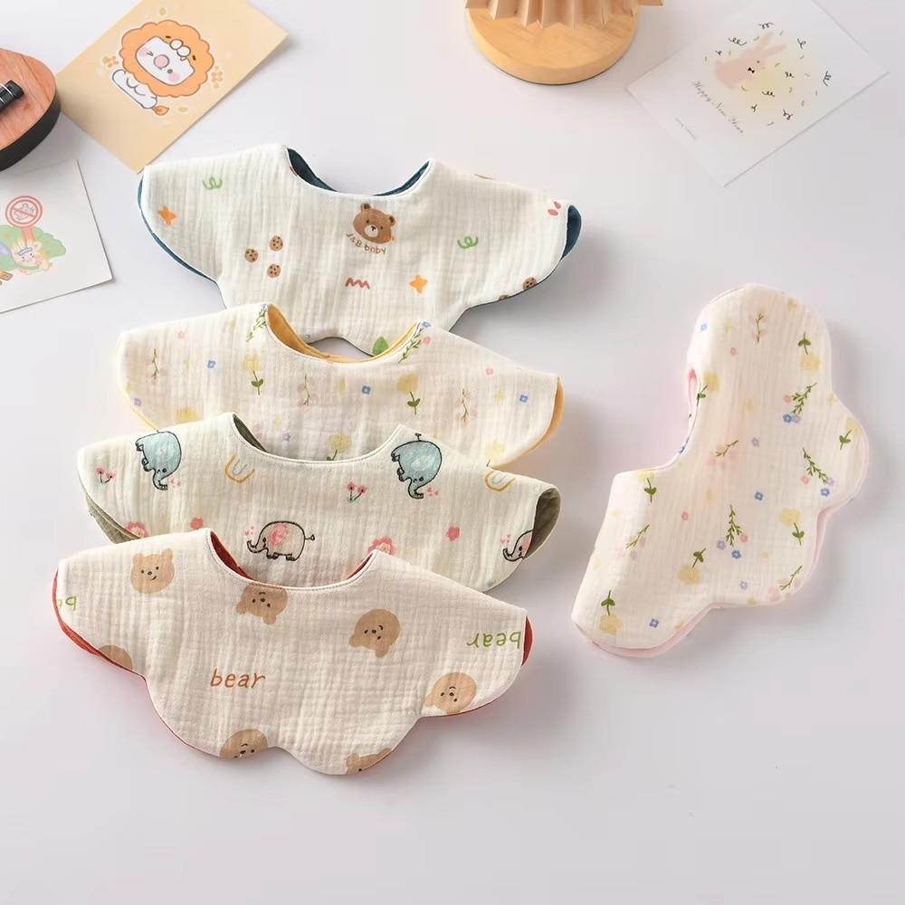 Pure Cotton Gauze Baby Feeding Bib Breathable Saliva Towel New Drool Bib  For Newborn Toddler