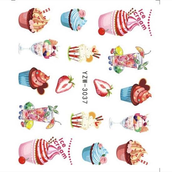 1pc 3D Nail Stickers Spring Summer Natural Flower Leaves Simulation Dried Flower Dragonfly Nail Applique Water Slides Decoration