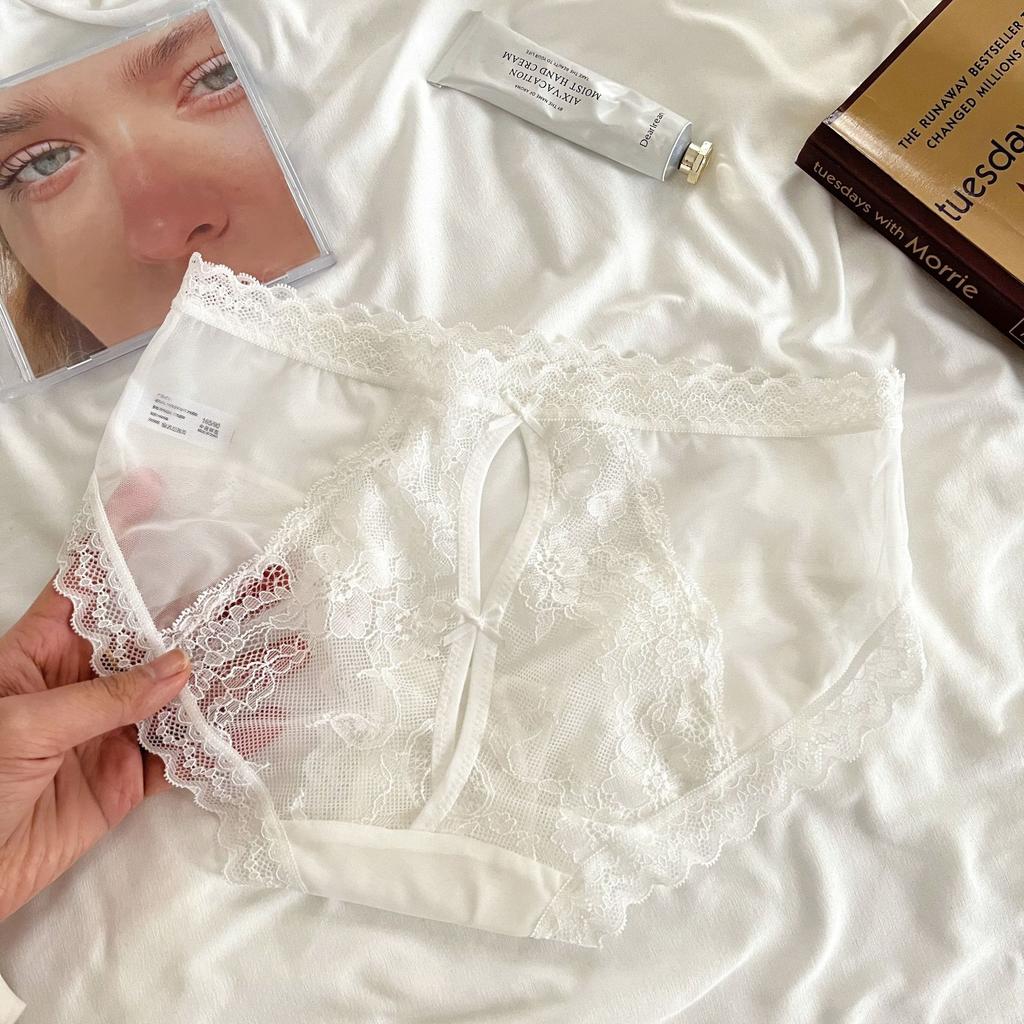 Damen Sommer Neu Sexy Spitze Leopardenmuster Hohl Atmungsaktiv Baumwollzwickel Dreiecksslip