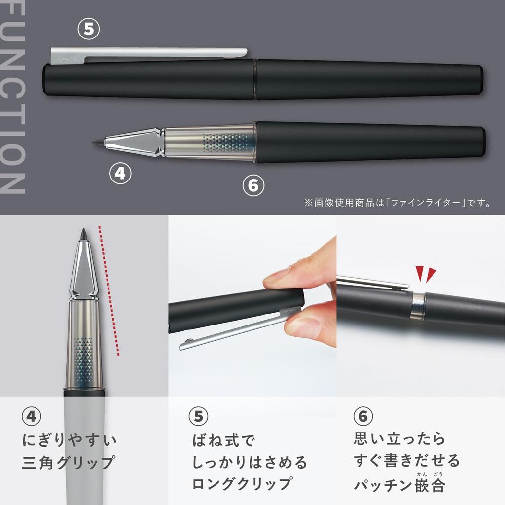 KOKUYO WP Series Pen (Rollerball WP-F200, Black)