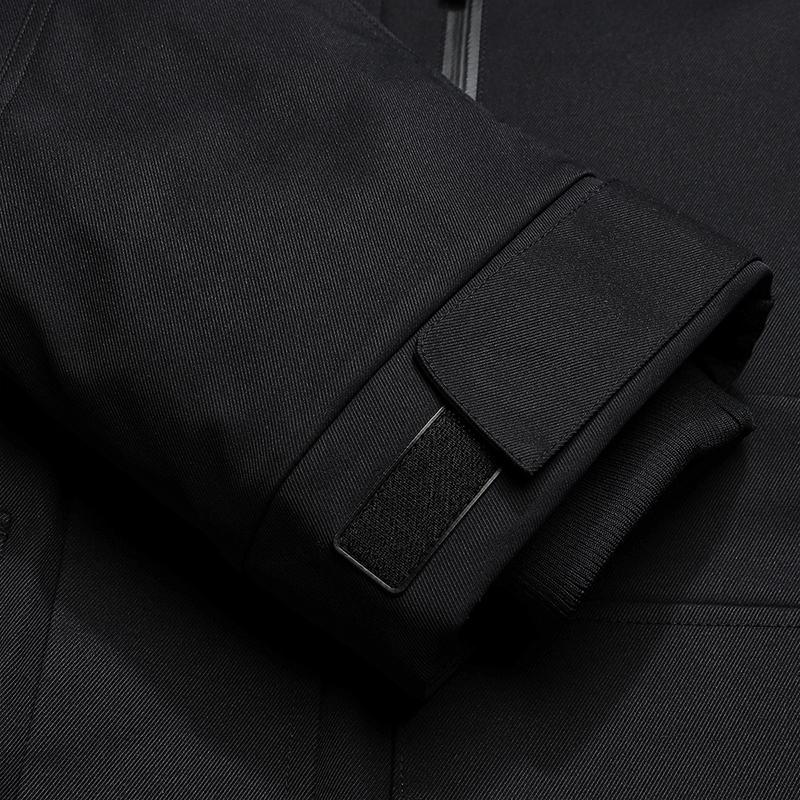 Fila Original Fashion Casual Versatile Mid-Length Hooded Down Jacket Men Outerwear Black F11M549902FBK