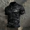 Men's Casual Short Sleeve Polo Shirt with Independent Day Flag Print and Color Block Design for Outdoor and Everyday Wear