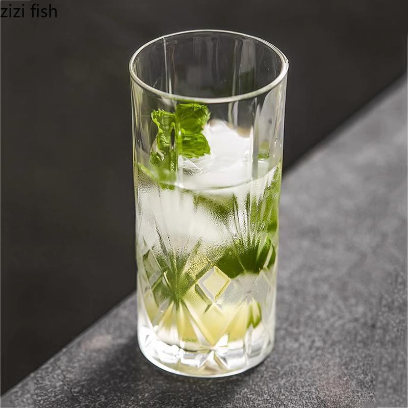 Transparent Glass Creative Whiskey Glass Foreign Liquor Glass Water Cups Tea Cup Milk Cup Breakfast Cup Household Drinkware