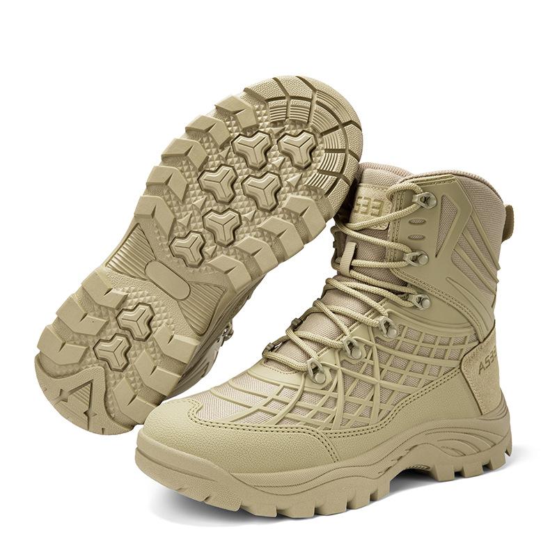 Field Training Field Training Military Boots High Top Military Training Desert Outdoor Hiking Shoes Breathable