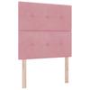 Box Spring Bed with Mattress and Headboard Pink 80 x 200 cm Velvet