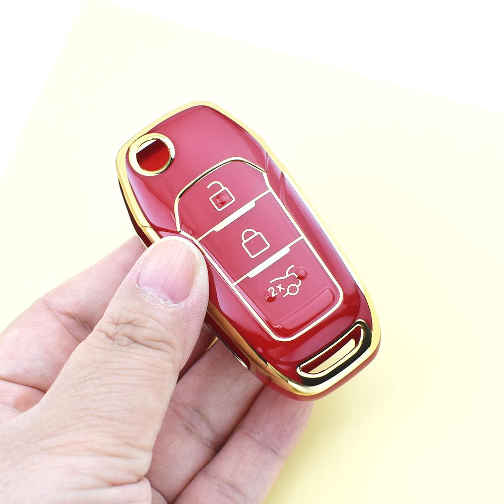 Tpu Keyless Case Flip Folding Remote Key Cover Fob For Ford Fusion Kuga Escort F150 Figo Mondeo 5 Ecosport Fiesta Mk8 Ranger