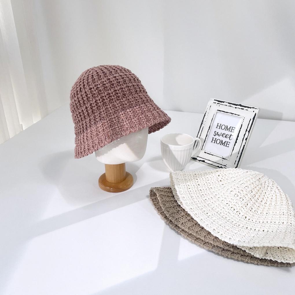 Men's and Women's Daily Bucket Hat Fresh Knit Bucket Hat