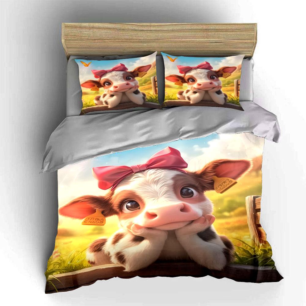 Cartoon Animal Gift Set Multiple Sizes Kid'S And Adults' Bedroom Exquisite 3Pc Bedding Set, Gift