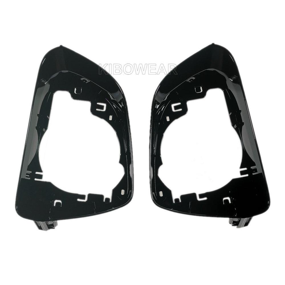 

Замените колпачки боковых зеркал для Tesla Model 3 2017 2018, глянцевая черная пара, глянцевая накладка держателя рамки Mirror frame holder