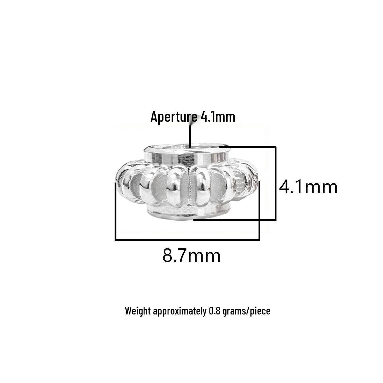 S999 Sterling Silver Lantern Spacer Beads for DIY Crystal Bracelet Necklace Weaving - Antique Gold Loose Beads Accessories Sterling Silver 999