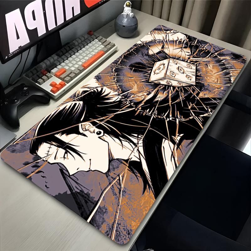 Laptop Japan Anime Mouse Pad XXL Black And White Manga Mousepad PC J-jujutsu K-kaisen Keyboard Rug Geto Suguru Extended Desk Mat