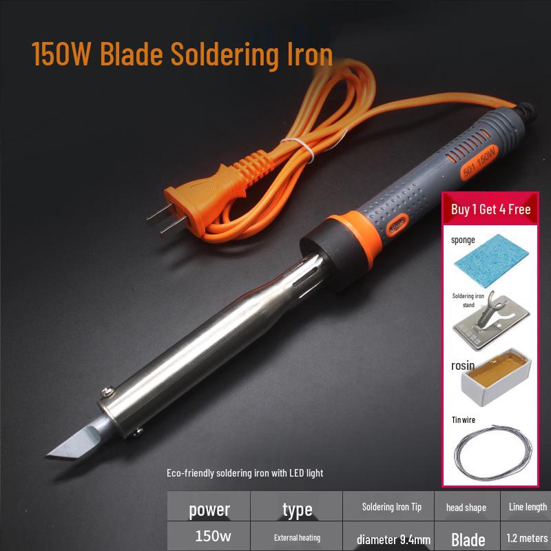 Eco-Friendly Industrial Grade Soldering Iron with Light, 80/100/150W Hot Stamping External Heating and Knife Tip
