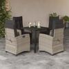 VidaXL Garden Dining Set with Cushions 5 Pcs, Table and Chairs with Adjustable Backrest, Outdoor Furniture, 3212854