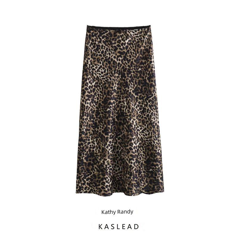 Kaslead Fashion Wind Animal Pattern Printed Skirt
