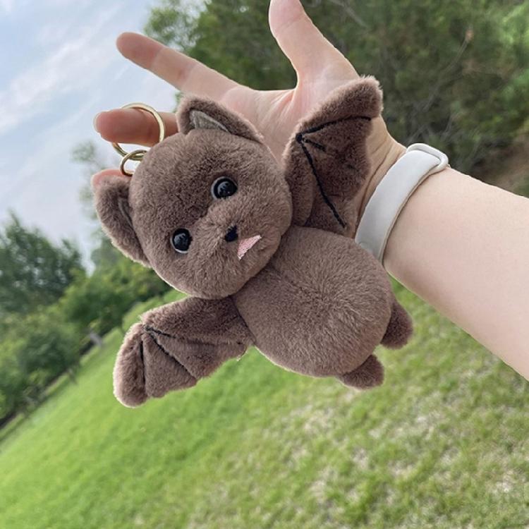 Multifunktionaler Fledermaus-Form Plüsch-Anhänger für Schlüssel und Taschen Stofftier-Anhänger Schlüsselanhänger Kreatives Halloween-Accessoire