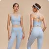 Miling Cross-back Sports Bra & High-Waist Yoga Pants Set