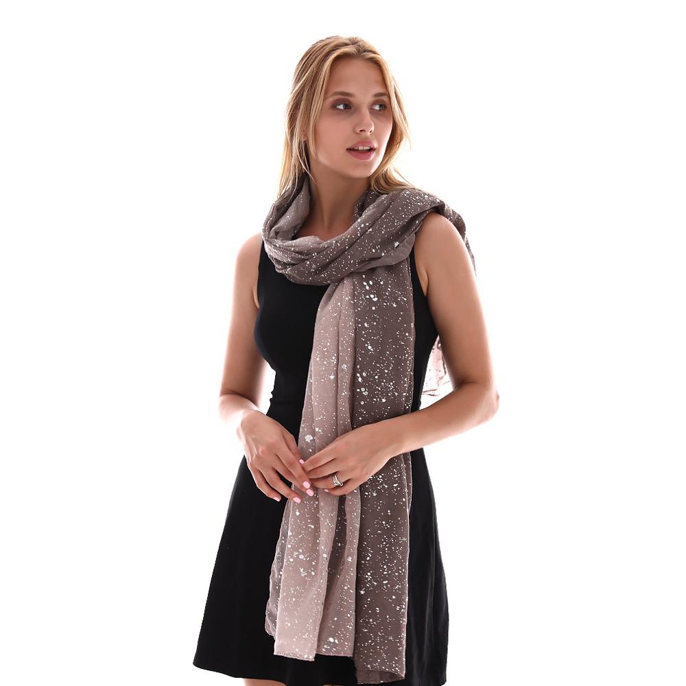 Fashion Ombre Two-tone Glitter Gradient Viscose Shawl Scarf Women Shimmer Bling Wrap Pashmina Stole Bufandas Muslim Hijab Snood