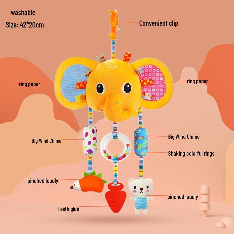 Beijiali Rainbow Stroller Pendant Wind Chime - Educational Newborn Baby Toy (0-1 Year)