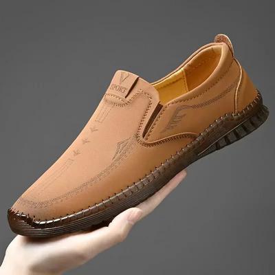 Men Casual Leather Shoes Men Fashion Leather Genuine High Quality Loafers Luxury Brand Comfortable Men Casual Driving Shoes