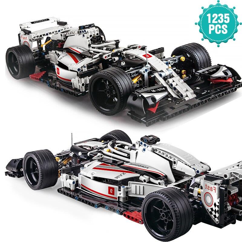 

1235PCS скоростной гоночный автомобиль строительные блоки F1 супер скоростной автомобиль кирпичи игрушки подарок на день рождения для парня