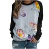Women's hoodie 3D digital printed round neck hoodie with shoulder inserts for autumn winter women's wear