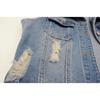 Femei denim jachetă fără mâneci Slim Fit jachetă scurtă vestă jachetă denim fără mâneci vestă blugi bluză bluză casual topuri
