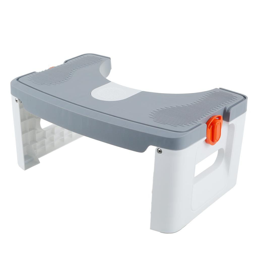 Toilet Hocker mit Aufbewahrungsbox Höhenverstellbar Rutschfest Badezimmer Hocker Kack Töpfchen Waschraum Hocken Beinerhöhung